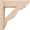 Ekena Millwork 6-in W x 18-in D x 18-in H Funston Slat Rough Cedar Woodgrain TimberThane Outlooker, Primed Tan OUTUR060X18X18FST24RCPR - alternate 3